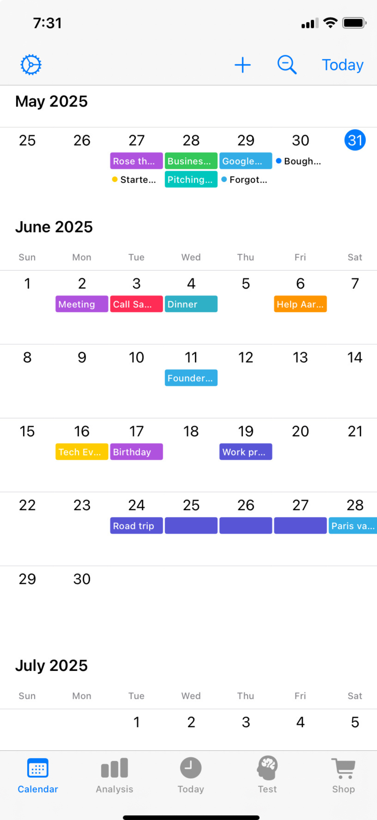 Calendar View